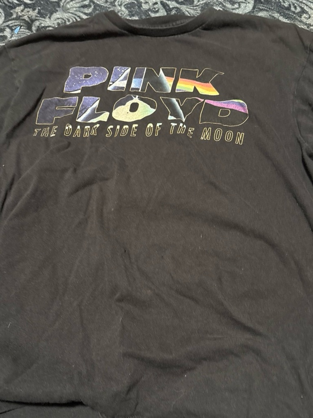 Pink Floyd Black Tee with Rainbow Lettering